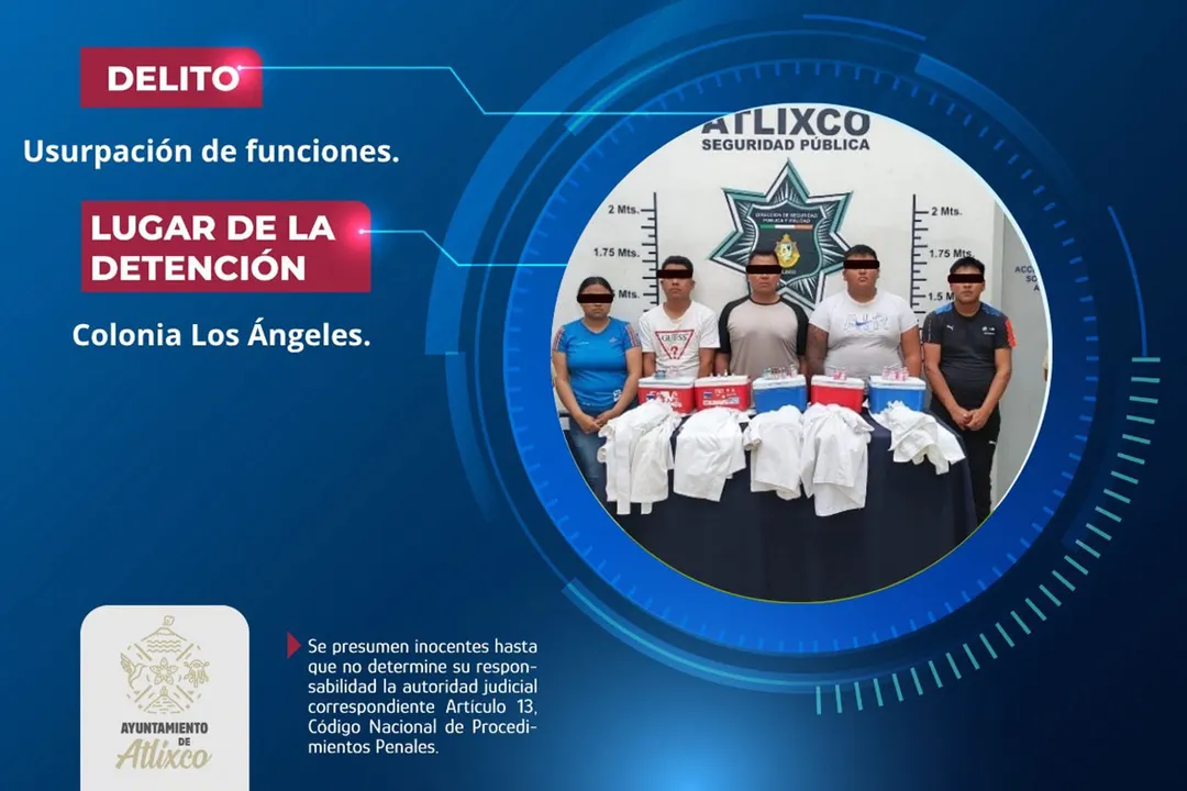 Detenidos Usurpacion Funciones Atlixco