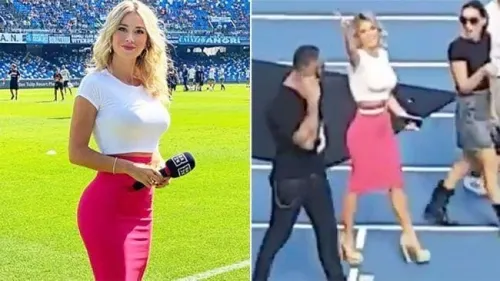Así acosaron aficionados del Napoli a la reportera Diletta Leotta