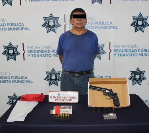 Asegura SSPTM un arma de fuego y 50 cartuchos útiles; hay un hombre detenido
