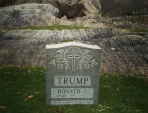 Aparece tumba de Donald Trump en Central Park