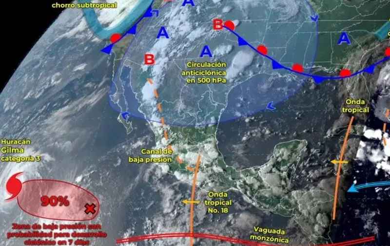 Servicio Meteorológico Nacional prevé lluvia para este sábado en gran parte del país