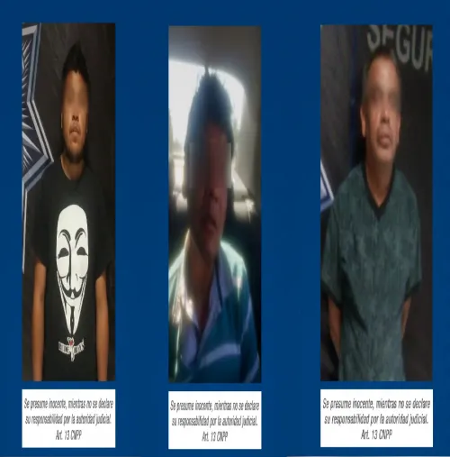 Policía Estatal aseguró a tres personas por la comisión de distintos ilícitos