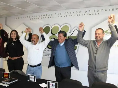Morena, PT y PES registran coalición en Zacatecas