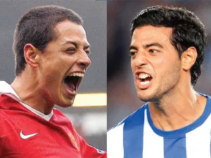 Champions enfrenta al Chicharito con Carlos Vela