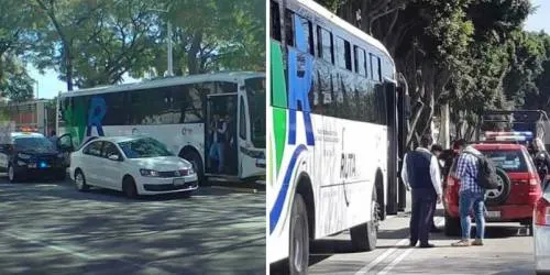 Chocan contra unidades de RUTA por invadir carril