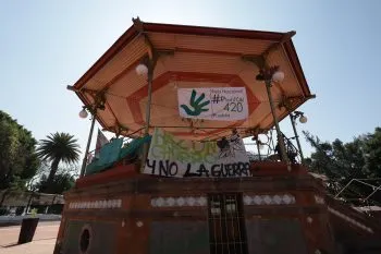 “Toque Poblano” acusa intento de incendio en plantón pro-cannabis