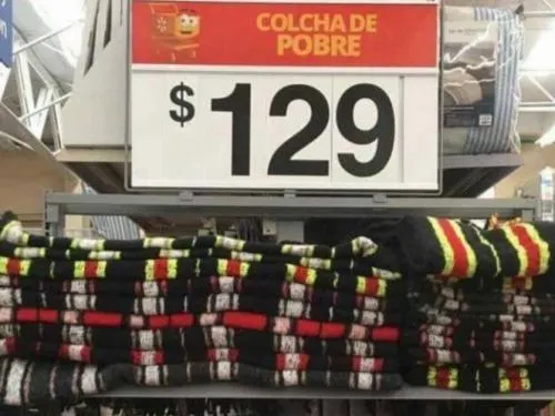 La oferta que indigna, Walmart vende ‘colcha de pobres’