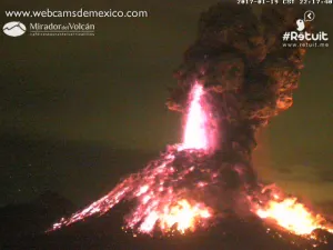 VIDEO: Se registra fuerte explosión en Volcán El Colima