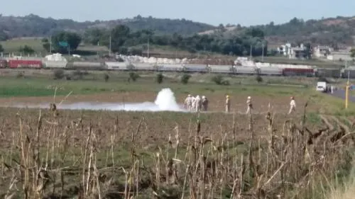 Fuga de gas provocaron huachicoleros en Acajete