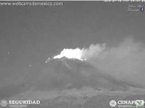 Dentro de los parámetros actividad del Popocatépetl: Protección Civil Estatal