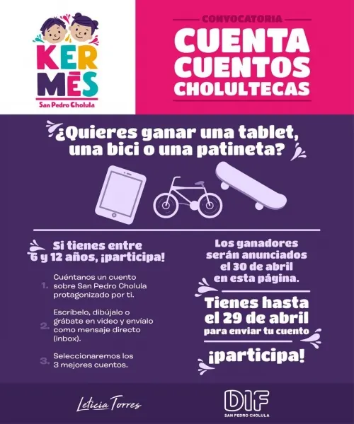 San Pedro Cholula tendrá festejo virtual para niños y niñas