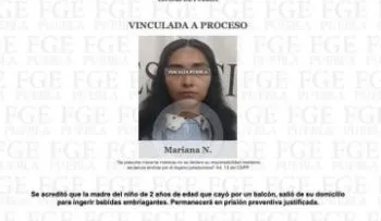 Mariana N. madre del menor que cayó del balcón en La Paz, fue detenida y vinculada a proceso