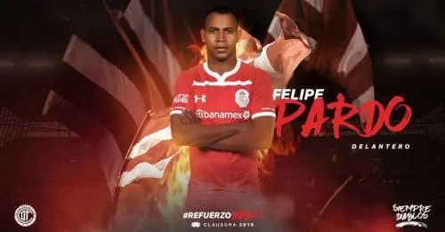 Toluca anuncia a colombiano Felipe Pardo como refuerzo
