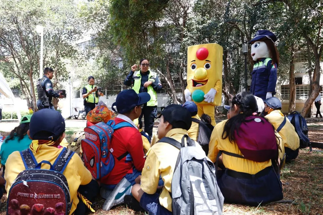 Capacitación de niñez poblana en seguridad vial