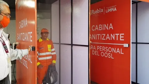 Organismo de Limpia instala cabinas sanitizantes para su personal operativo