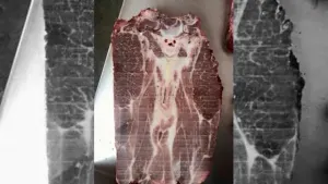 Dicen que satanás se manifestó en trozo de carne