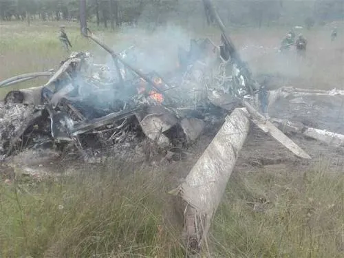 Reportan caída de helicóptero de la Sedena, en Durango