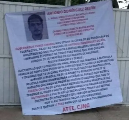 Aparecieron cinco mantas con narcomensajes firmadas por el CJNG