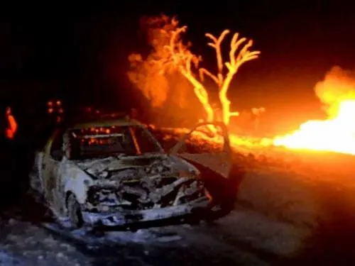 Arde toma ‘huachicolera’ en ducto de Pemex en Pachuca