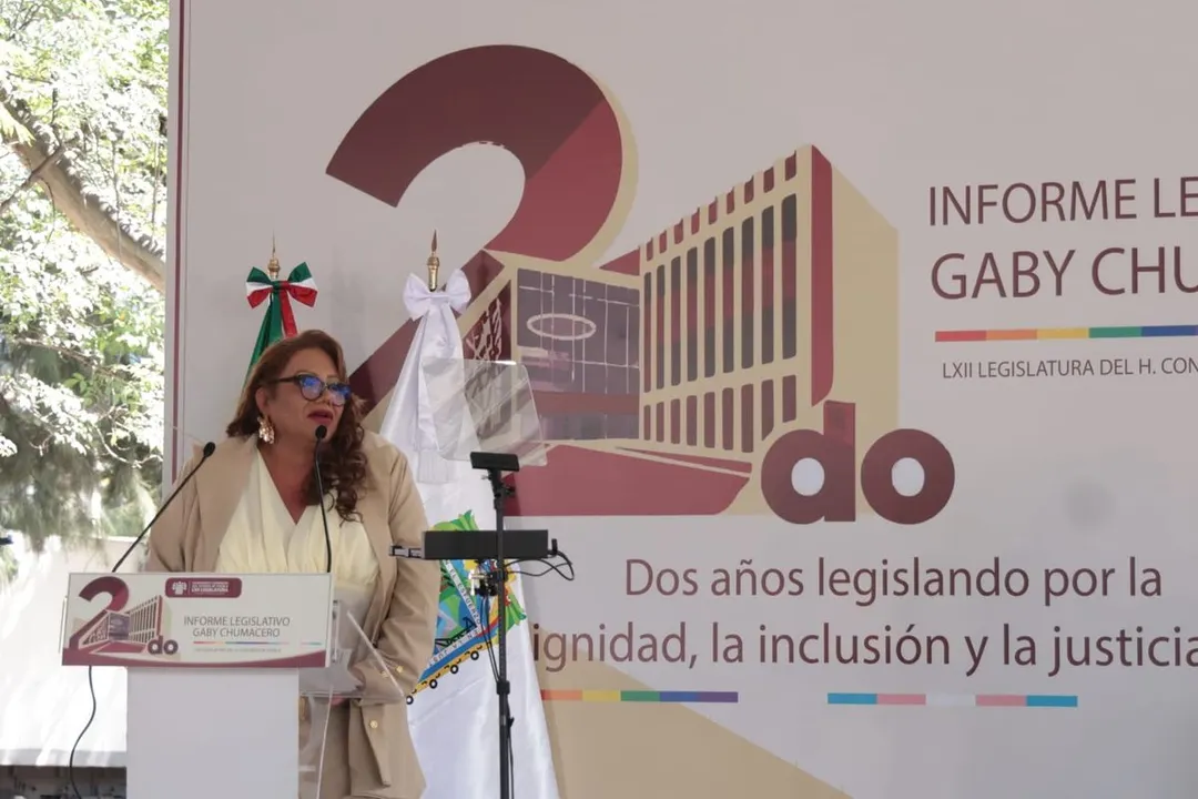 La diputada Gabriela Chumacero Rodríguez presenta su Segundo Informe de Actividades Legislativas. Foto: Especial