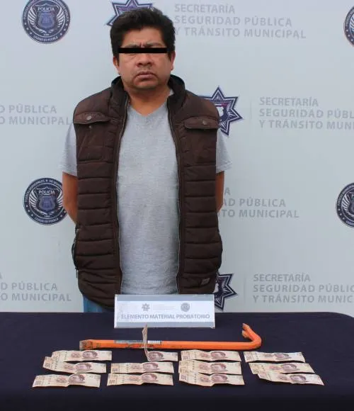 Detuvo Seguridad Pública Municipal de Puebla a persona por robo de empleado