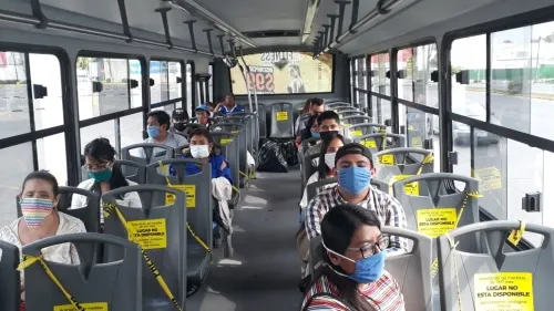 Exhorta SMT conservar la sana distancia en el transporte público