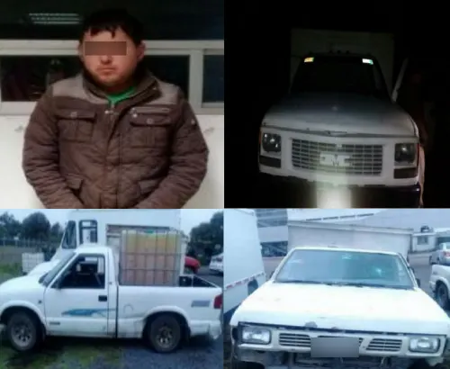 SSP decomisó cuatro vehículos y aseguró a dos hombres dedicados al robo de combustible