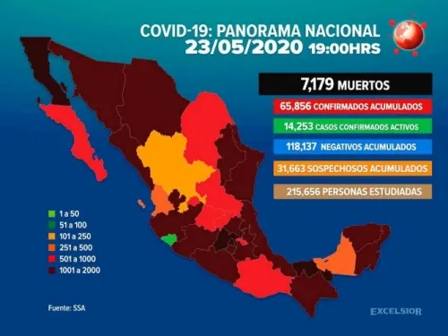 Incrementa a 7 mil 179 la cifra de muertos en México por Covid-19