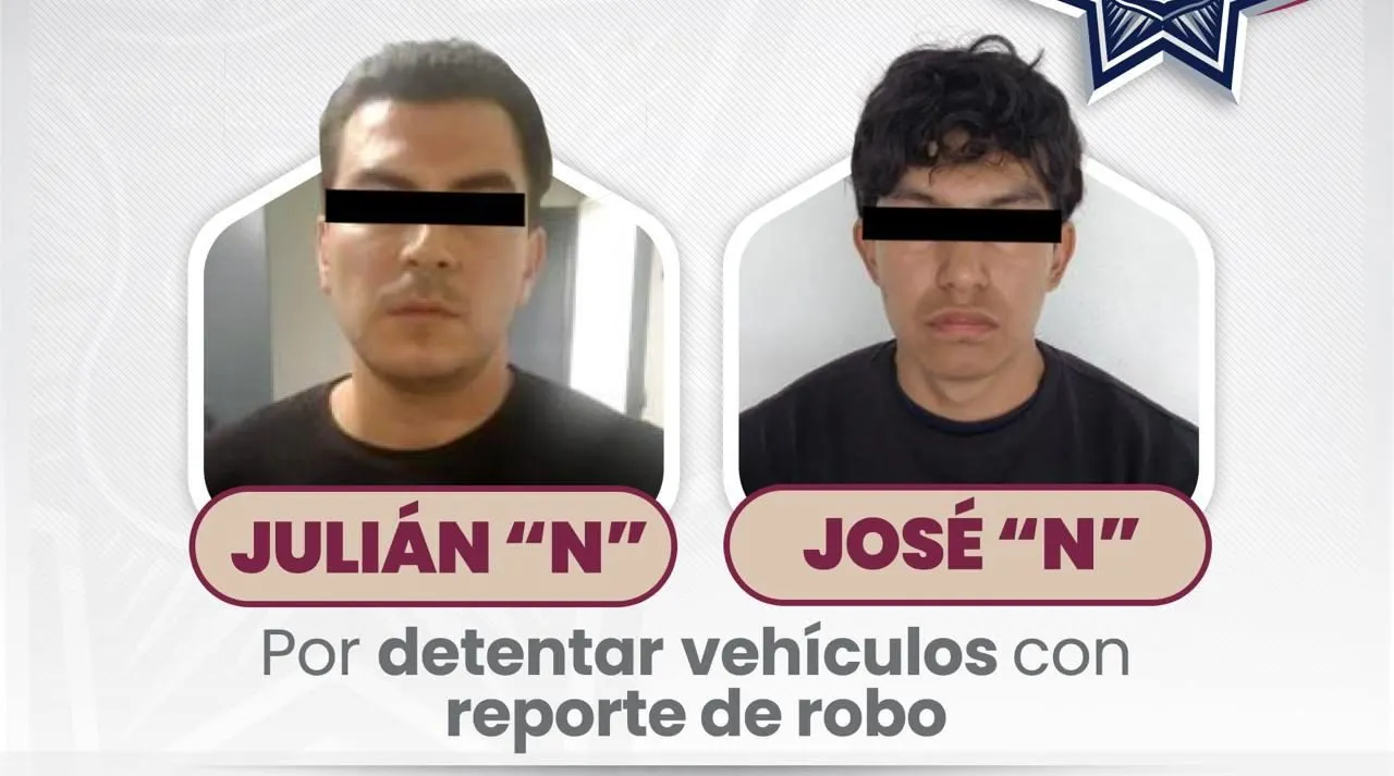Detenidos por detentar vehículos con reporte de robo
