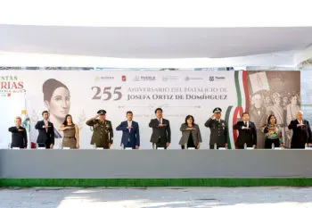 Autoridades de Puebla conmemoran el 255 Aniversario del Natalicio de Josefa Ortiz de Domínguez