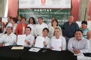 Firman convenio Sedatu y San Pedro Cholula