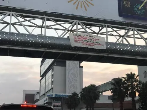 Aparece narcomanta con mensaje de advertencia dirigido a la  alcaldesa de San Andrés Cholula
