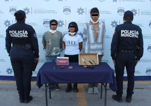 Desarticuló policía municipal de Puebla a banda presuntamente dedicada al robo a transeúnte