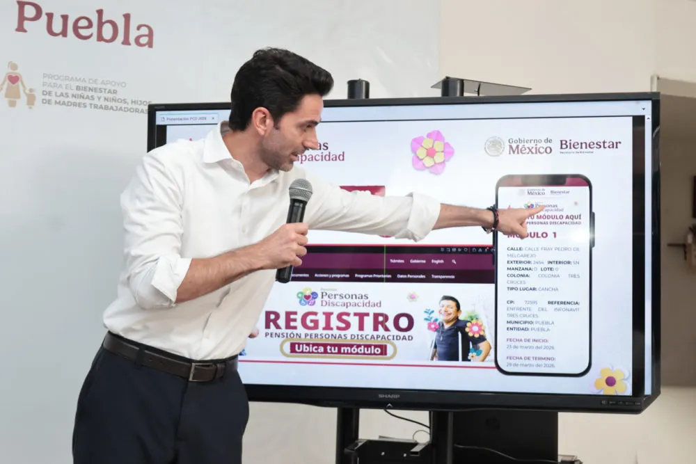 Arranca registro estatal para pensión a personas con discapacidad en Puebla