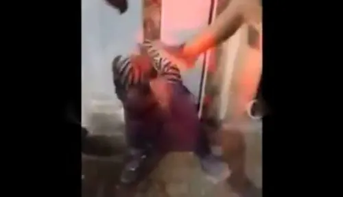 Hombres golpean a delincuente en la colonia Santa Lucia