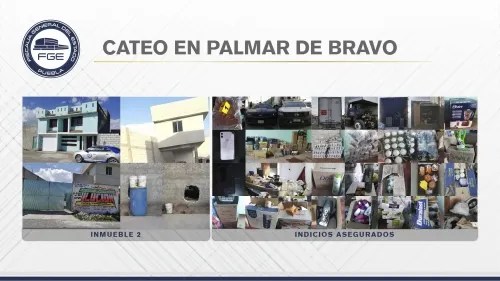 En Palmar de Bravo, Fiscalía cateó dos inmuebles conectados entre sí