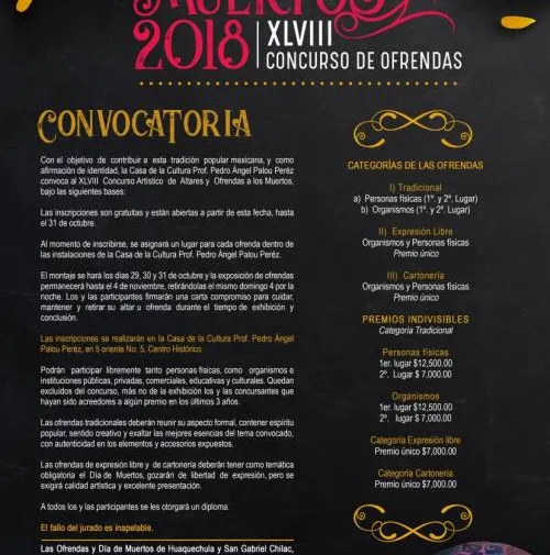 Lanza gobierno de Tony Gali convocatoria para el 48° concurso de ofrendas 2018
