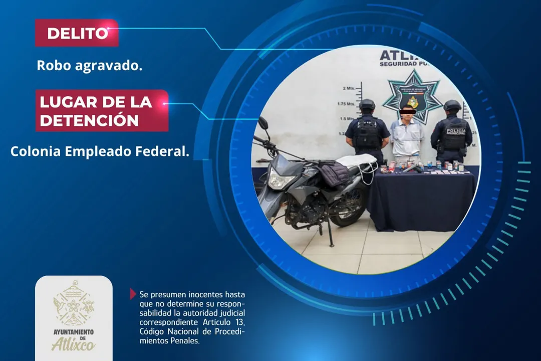 Ssc Atlixco Detenido Robo A Oxxo
