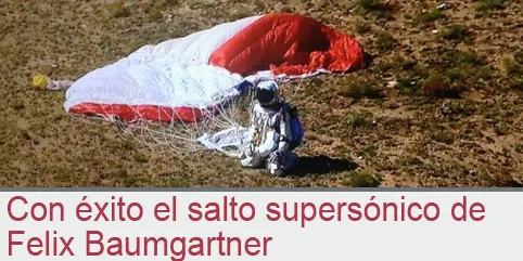 Con éxito el salto supersónico de Felix Baumgartner