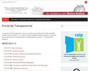 Quecholac, uno de los municipios con mayor transparencia en el estado