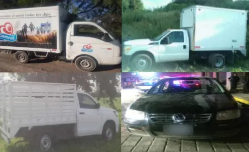 Recupera SSP cuatro vehículos con reporte de robo