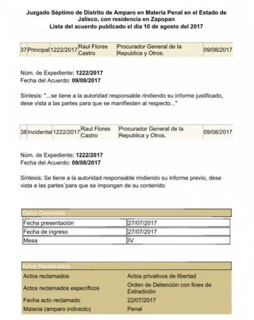Hijo de “El Tío” busca amparo contra detención y extradición
