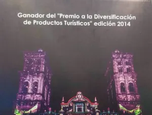 Puebla recibe galardón por videomapping, en Tianguis Turístico 2014