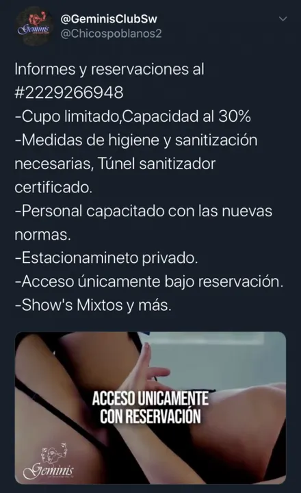 Sin negocios en Puebla pero sí con orgías