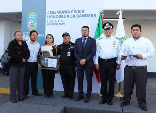 Reconoce SSP de Puebla trayectoria de policías estatales