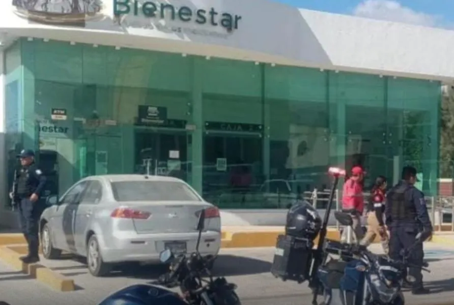Investigan asalto con violencia en Banco del Bienestar en Tlacotepec