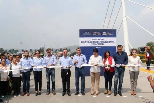 Tony Gali inaugura Distribuidor Vial Xonacatepec
