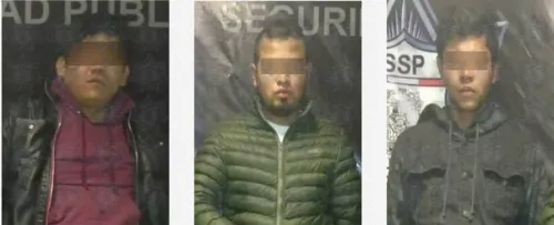 SSP aseguró a tres hombres por secuestro exprés y robo