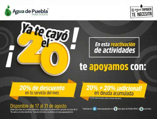 Última semana de  Descuento del 20% + 20% adicional  en tu deuda acumulada
