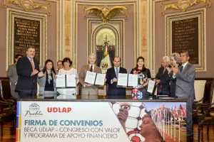 Firman convenio Congreso y UDLAP para otorgar becas